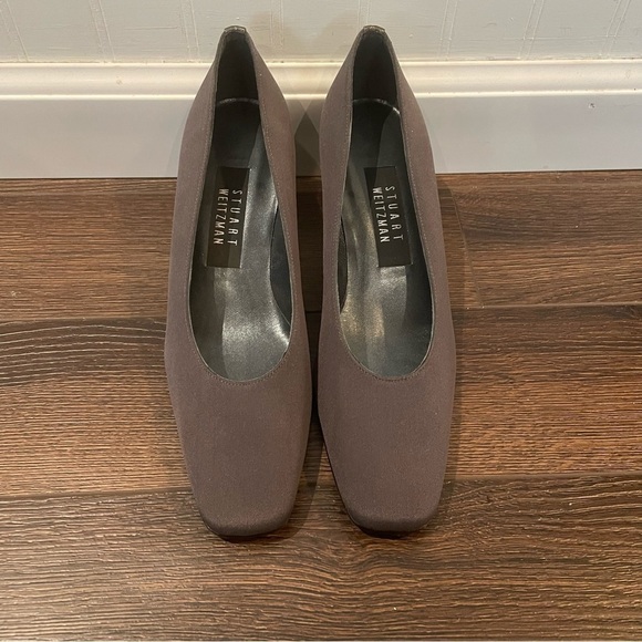 Stuart Weitzman Vintage Gray Pumps Contrasting Heel 7.5C - Picture 1 of 12